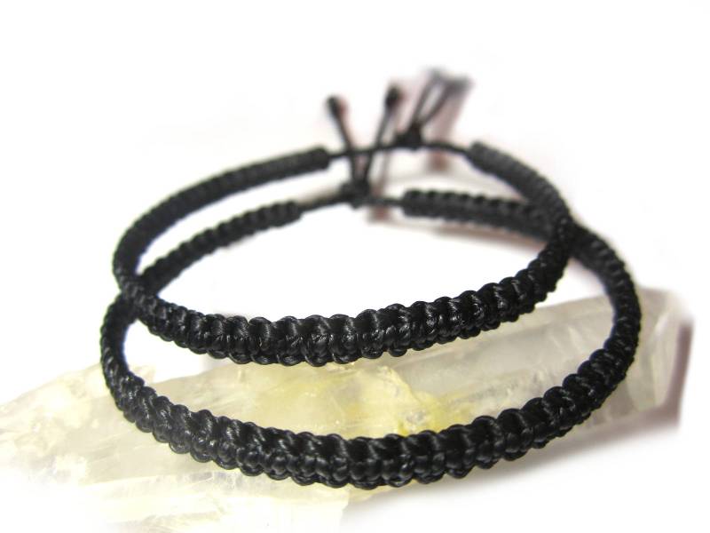 x2 Schwarz Freundschaft/Liebe Armbänder Unisex Dünn Und Flach Réf.pp+Pppreto x2 Schwarz Freundschaft/Liebe Armbänder Unisex Dünn Und Flach Réf.pp+Pppreto von PapachoCreations