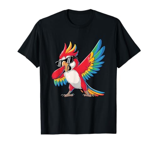 Bunter Papagei Dabbing Lustiges Papagei Kostüm Herren Kinder T-Shirt Bunter Papagei Dabbing Lustiges Papagei Kostüm Herren Kinder T-Shirt von Papagei Designer Designs