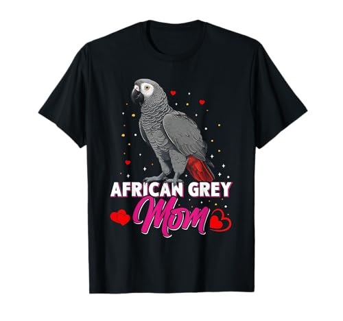 African Grey Mama Graupapagei Vogelliebhaber Papagei Mom T-Shirt von Papagei Geschenke Grau Papagei Fan Vogelliebhaber