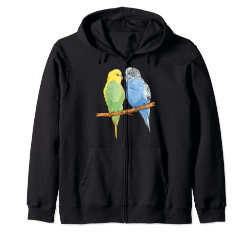 Witziges Wellensittich Kunst Motiv für Herren Damen Kinder Kapuzenjacke von Papagei Tierhalter witzige lustige Sprüche