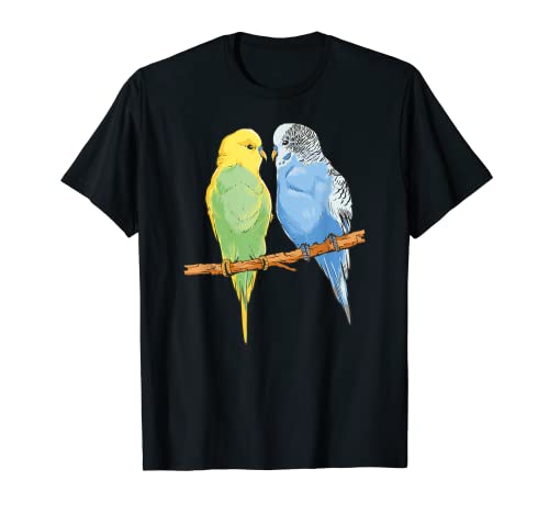 Witziges Wellensittich Kunst Motiv für Herren Damen Kinder T-Shirt von Papagei Tierhalter witzige lustige Sprüche