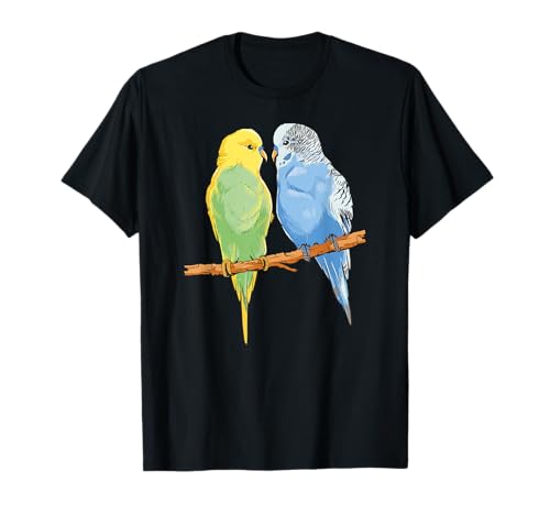 Witziges Wellensittich Kunst Motiv für Herren Damen Kinder T-Shirt von Papagei Tierhalter witzige lustige Sprüche