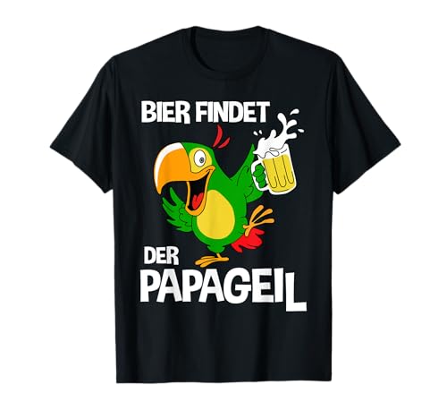 Herren Lustiger Vatertag - Bier findet der PapageiL T-Shirt von Papagei Vatertags Geschenkidee