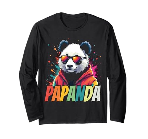 Papanda Lustiger Panda Spruch Papa Vatertag Männer Vater Langarmshirt Papanda Lustiger Panda Spruch Papa Vatertag Männer Vater Langarmshirt von Papanda Lustiger Papa Panda Vatertagsgeschenk Tier