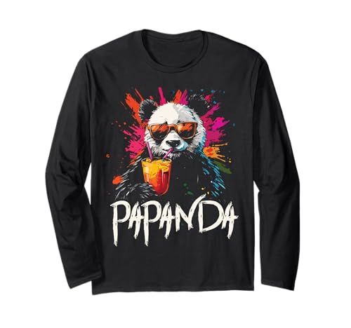 Papanda Lustiger Panda Spruch Papa Vatertag Männer Vater Langarmshirt Papanda Lustiger Panda Spruch Papa Vatertag Männer Vater Langarmshirt von Papanda Lustiger Papa Panda Vatertagsgeschenk Tier