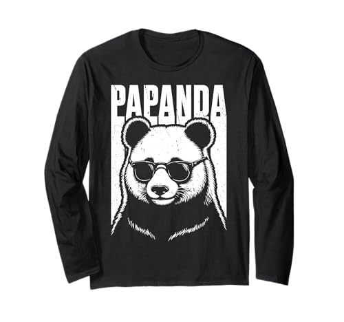 Papanda Lustiger Panda Spruch Papa Vatertag Männer Vater Langarmshirt Papanda Lustiger Panda Spruch Papa Vatertag Männer Vater Langarmshirt von Papanda Lustiger Papa Panda Vatertagsgeschenk Tier