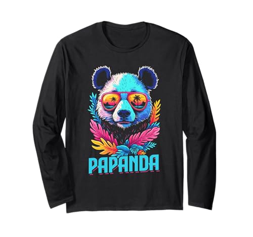 Papanda Lustiger Panda Spruch Papa Vatertag Männer Vater Langarmshirt Papanda Lustiger Panda Spruch Papa Vatertag Männer Vater Langarmshirt von Papanda Lustiger Papa Panda Vatertagsgeschenk Tier