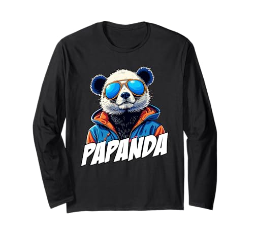 Papanda Lustiger Panda Spruch Papa Vatertag Männer Vater Langarmshirt Papanda Lustiger Panda Spruch Papa Vatertag Männer Vater Langarmshirt von Papanda Lustiger Papa Panda Vatertagsgeschenk Tier