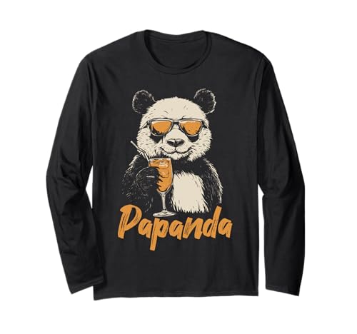 Papanda Lustiger Panda Spruch Papa Vatertag Männer Vater Langarmshirt Papanda Lustiger Panda Spruch Papa Vatertag Männer Vater Langarmshirt von Papanda Lustiger Papa Panda Vatertagsgeschenk Tier