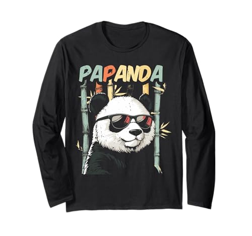 Papanda Lustiger Panda Spruch Papa Vatertag Männer Vater Langarmshirt Papanda Lustiger Panda Spruch Papa Vatertag Männer Vater Langarmshirt von Papanda Lustiger Papa Panda Vatertagsgeschenk Tier
