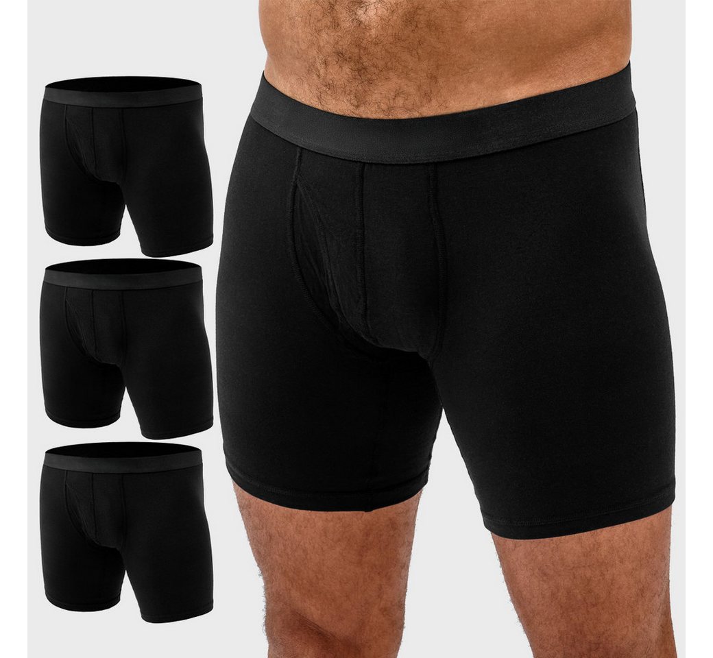Papas Shorts Boxershorts Herren, Extra Lang (Packung, 3er-Pack) aus weichem Modal mit extra Beinlänge gegen Zwicken im Schritt von Papas Shorts