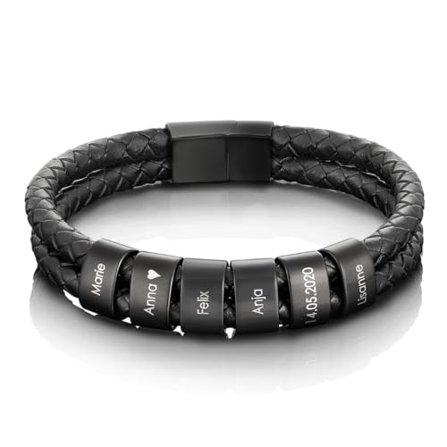 Papasplatz – Personalisiertes Armband für Männer - Herren-Armband mit Gravur - für Papa Papasplatz – Personalisiertes Armband für Männer - Herren-Armband mit Gravur - für Papa von Papasplatz