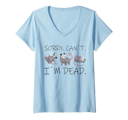 Damen Opossum-Meme T-Shirt mit V-Ausschnitt Damen Opossum-Meme T-Shirt mit V-Ausschnitt von Paper Head
