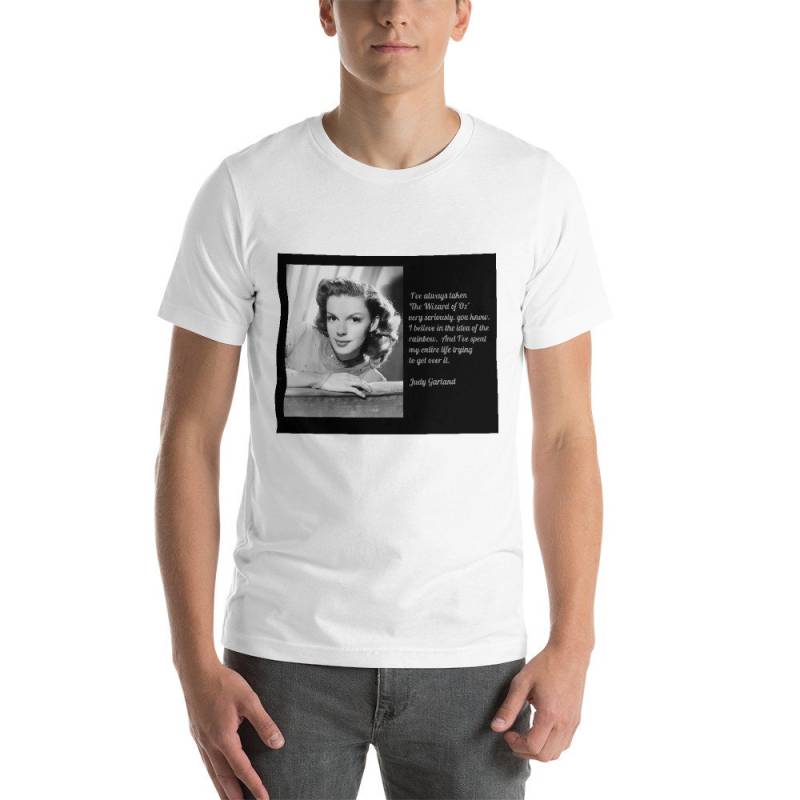Judy Garland Vintage Foto Und Zitat Kurzarm Unisex T-Shirt, T-Shirt, T-Shirt Judy Garland Vintage Foto Und Zitat Kurzarm Unisex T-Shirt, T-Shirt, T-Shirt von PaperMoonMedia