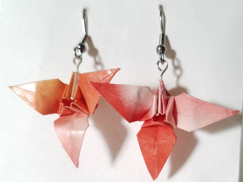 Origami Ohrringe, Orchideenblüte von PaperTigerFolds