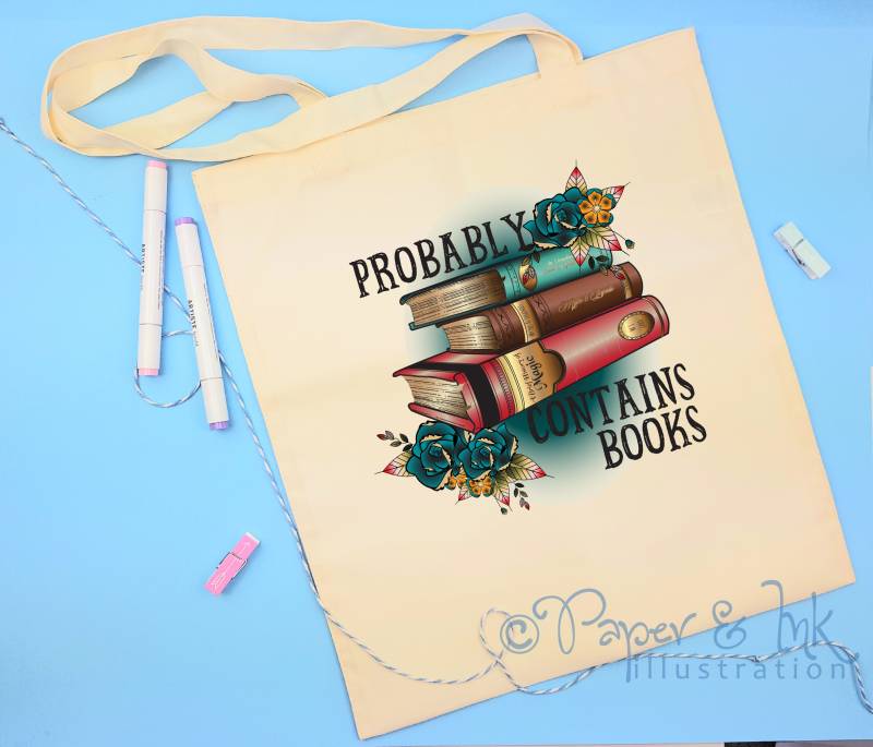 Buchliebhaber Oder Studenten Geschenk Tragetasche Mit Lustigem Zitat Für Jemanden, Der Viel Liest von PaperandInksUK