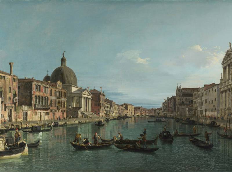 Papermoon Fototapete "ABSTRAKT DESIGN-ALTSTADT VENEDIG MALEREI" von Papermoon