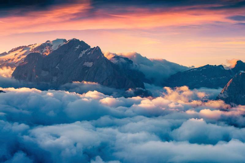 Papermoon Fototapete "ALPEN-GEBIRGE LANDSCHAFT XXL" von Papermoon