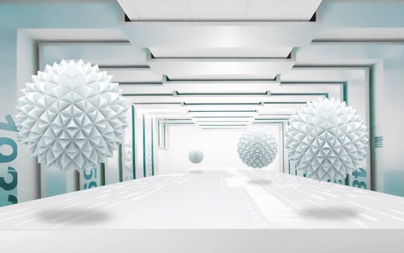 Papermoon Fototapete "Abstrakt 3D Effekt" von Papermoon