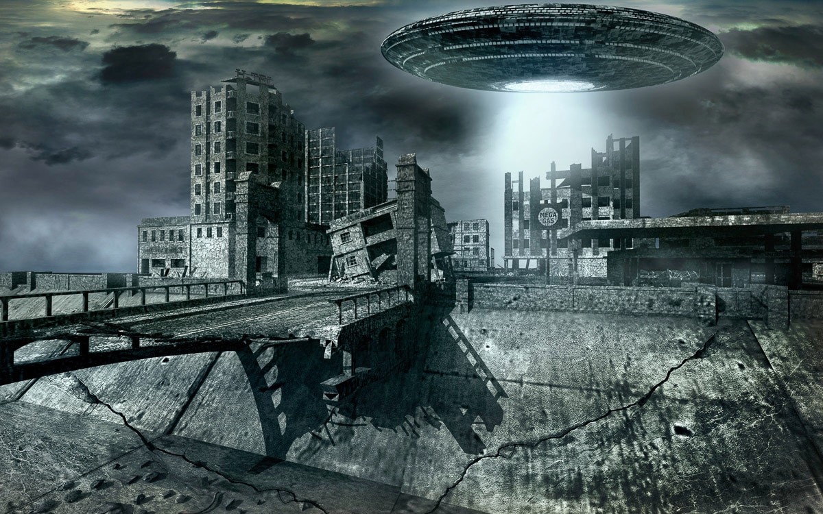 Papermoon Fototapete "Alien-Invasion" von Papermoon