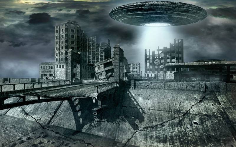 Papermoon Fototapete "Alien-Invasion" von Papermoon