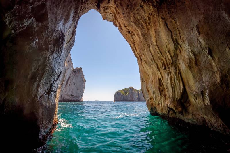 Papermoon Fototapete "Blue Grotto in Capri island" von Papermoon