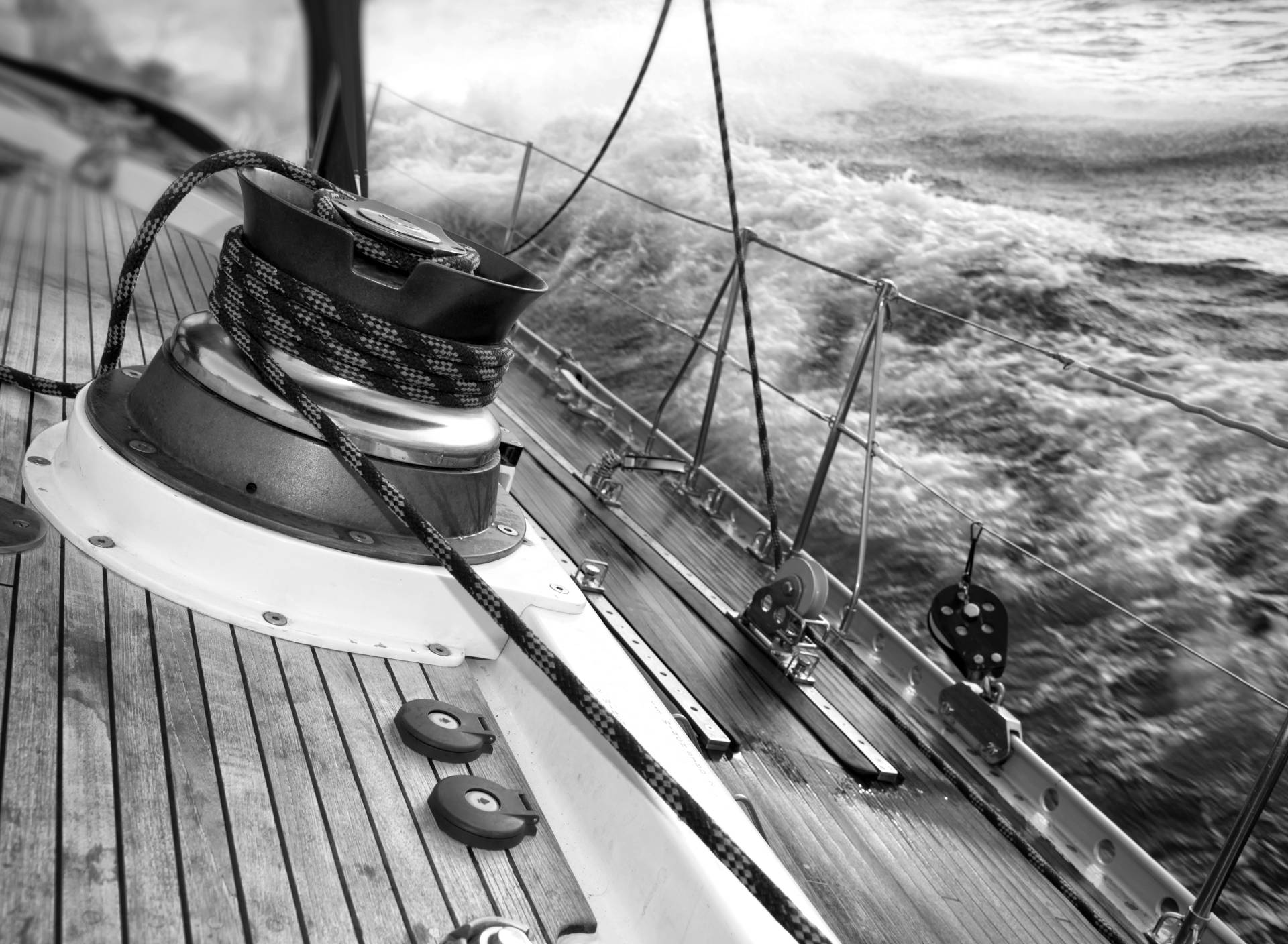 Papermoon Fototapete "Boot schwarz & weiß" von Papermoon