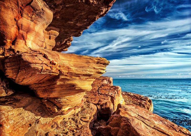 Papermoon Fototapete "CAP HALB-INSEL-STRAND KLIPPEN KÜSTE WALD MEER GEBIRGE" von Papermoon