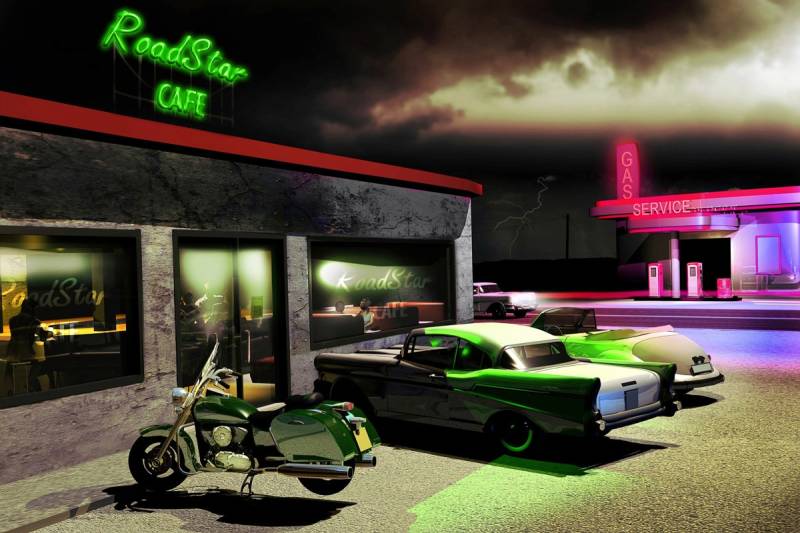 Papermoon Fototapete "Cafe" von Papermoon