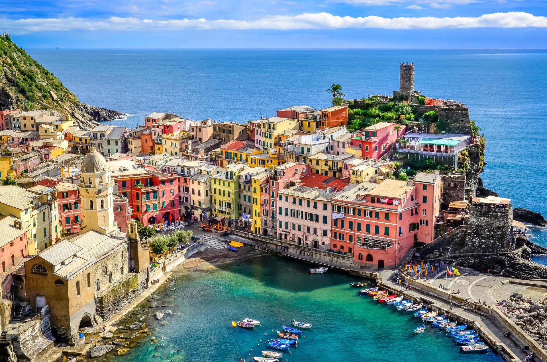 Papermoon Fototapete "Colorful Village Vernazza, Cinque Terre" von Papermoon