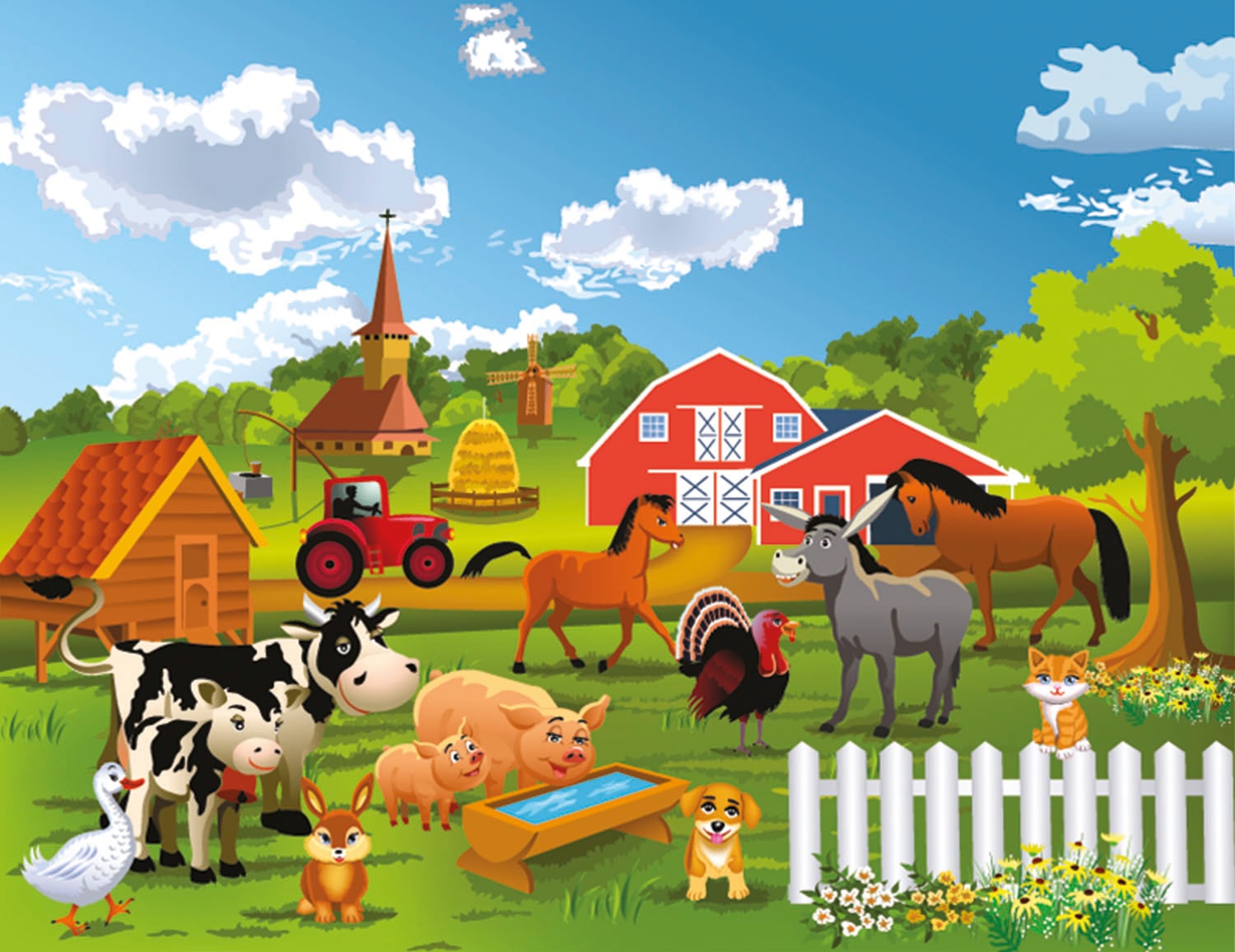 Papermoon Fototapete "Farm, Bauernhof" glatt von Papermoon