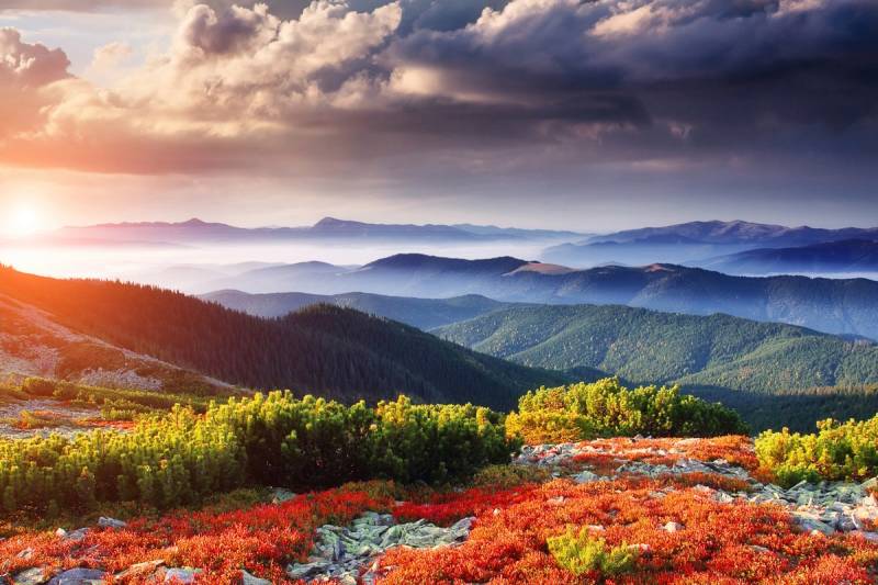 Papermoon Fototapete "Hügellandschaft" von Papermoon