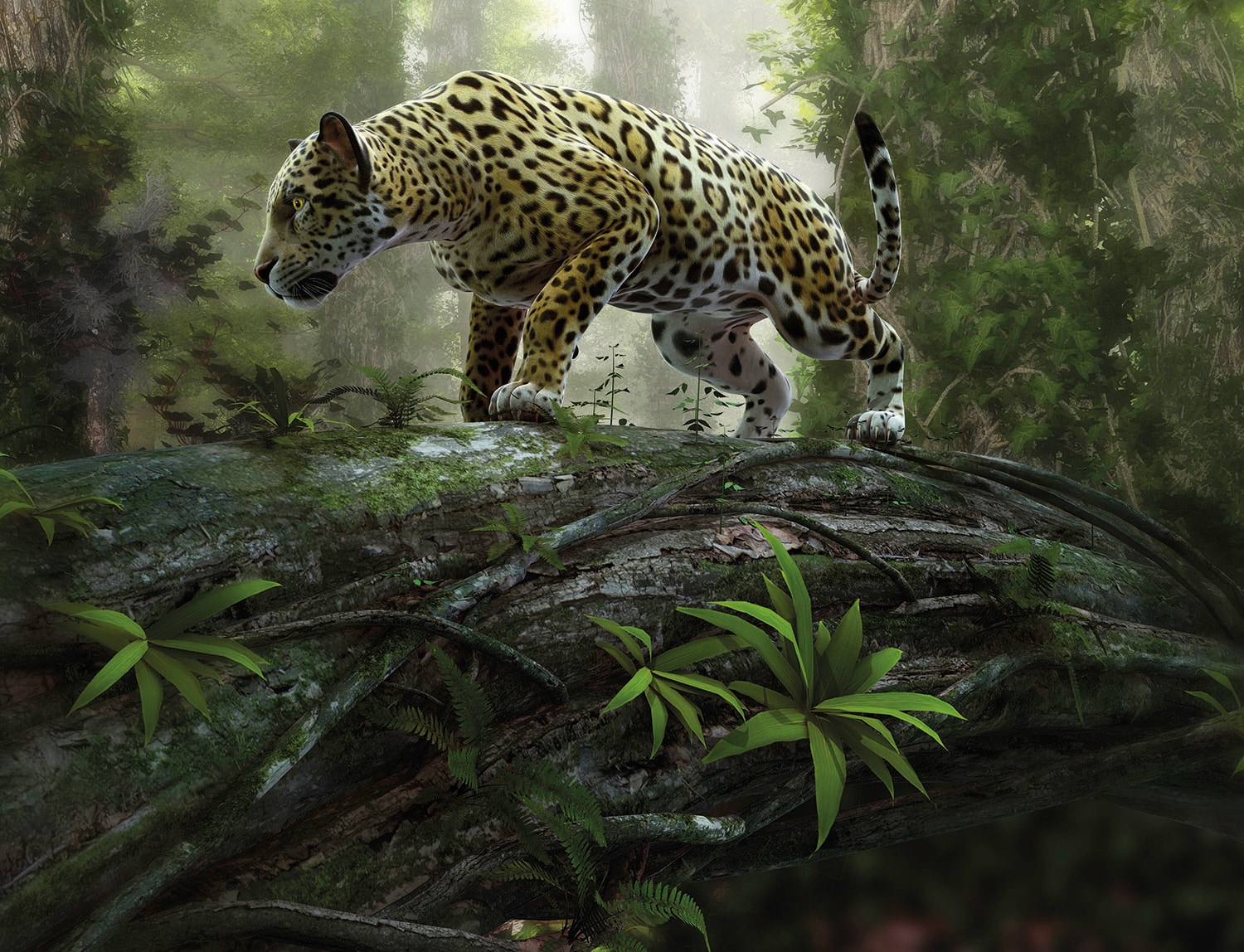 Papermoon Fototapete "Jaguar on the Prowl" von Papermoon