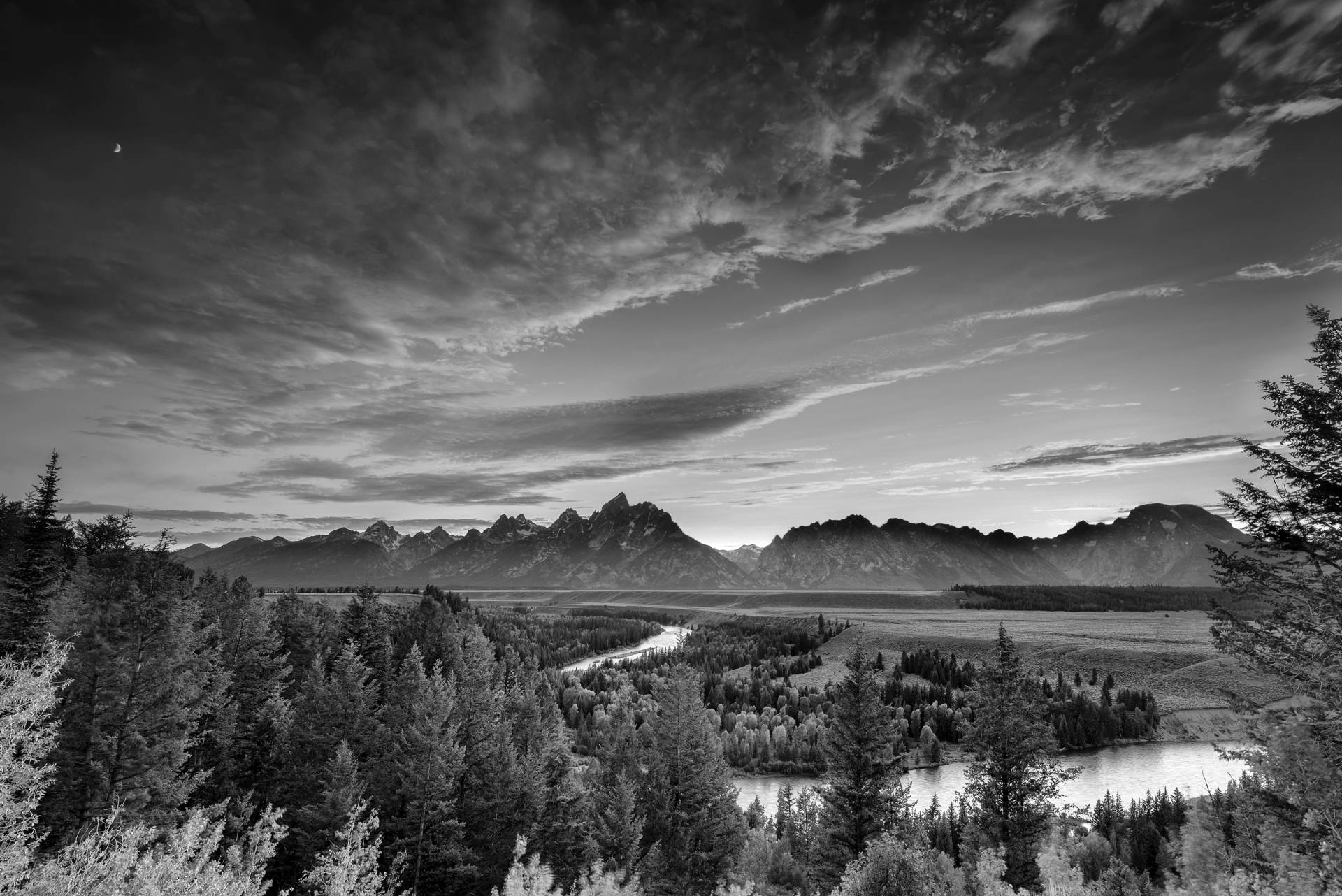 Papermoon Fototapete "Landschaft Schwarz & Weiß" Papermoon Fototapete "Landschaft Schwarz & Weiß" von Papermoon