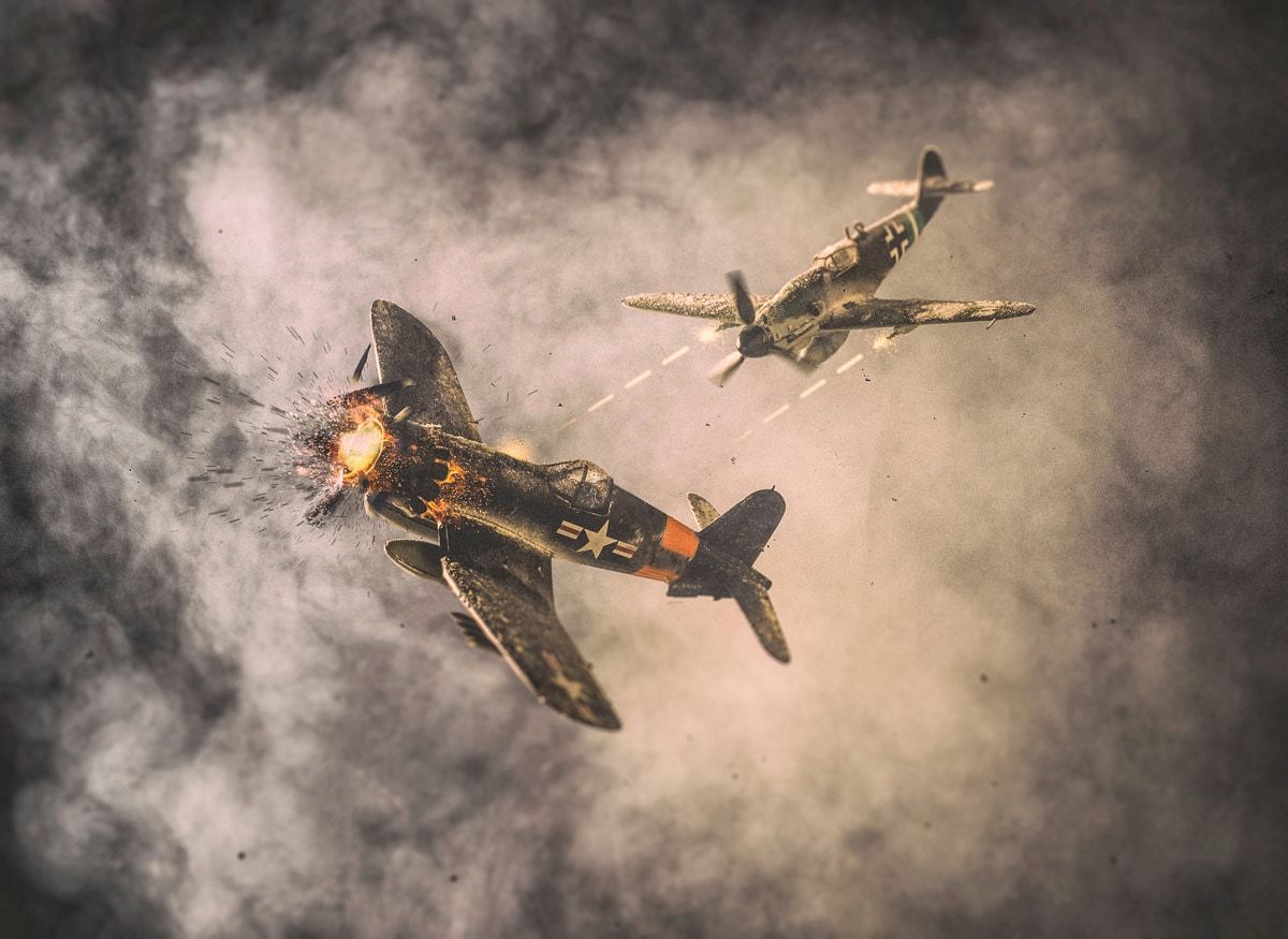 Papermoon Fototapete "Luftkampfkunstwerk" von Papermoon