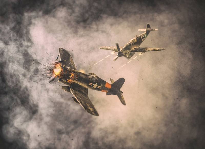 Papermoon Fototapete "Luftkampfkunstwerk" von Papermoon