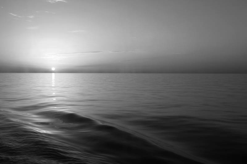 Papermoon Fototapete "Meer Schwarz & Weiß" von Papermoon