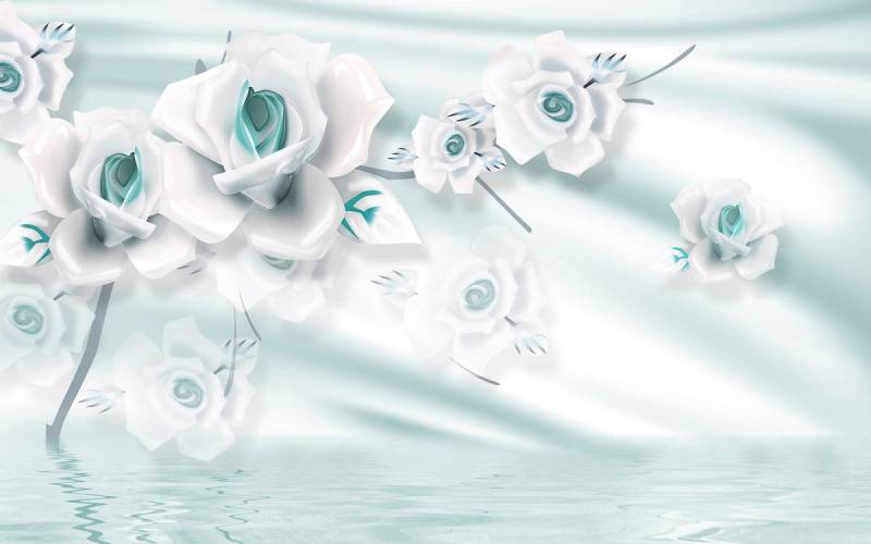 Papermoon Fototapete "Muster mit Blumen" von Papermoon