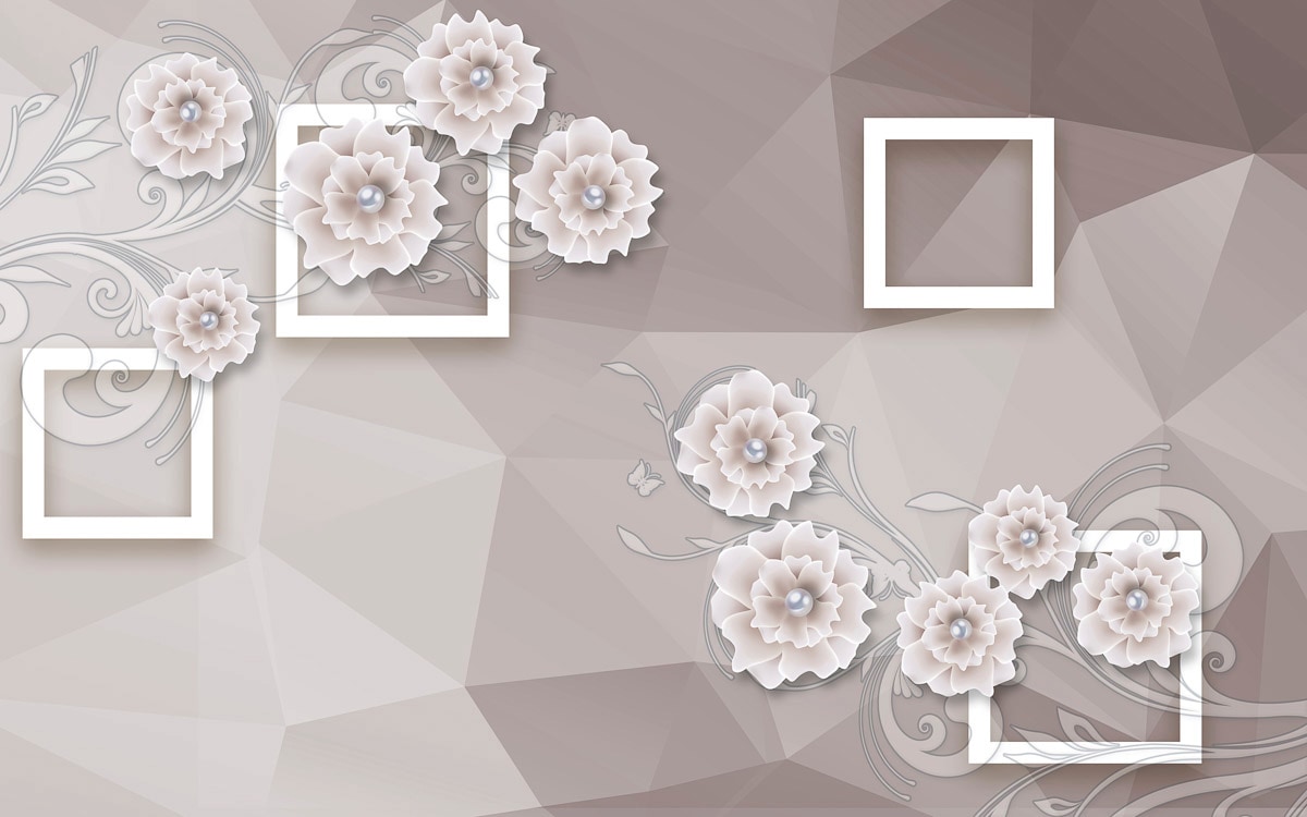 Papermoon Fototapete "Muster mit Blumen" von Papermoon