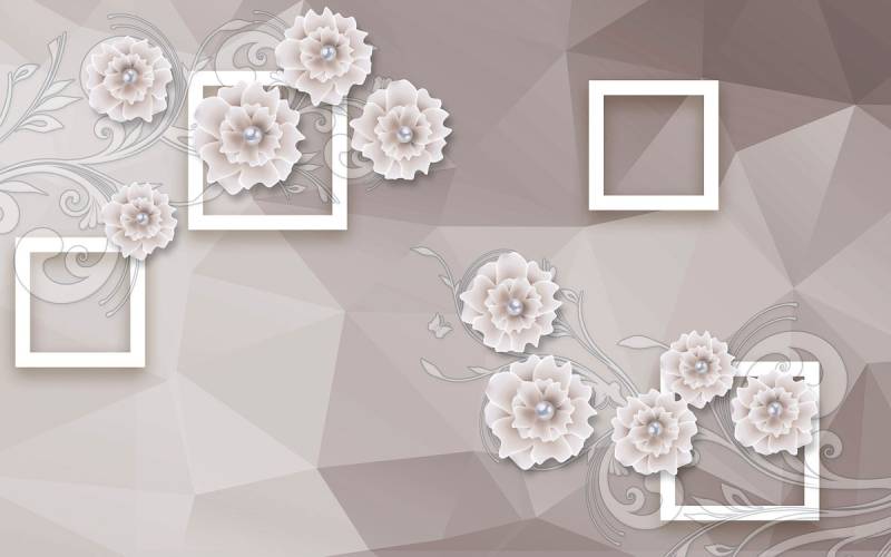 Papermoon Fototapete "Muster mit Blumen" von Papermoon