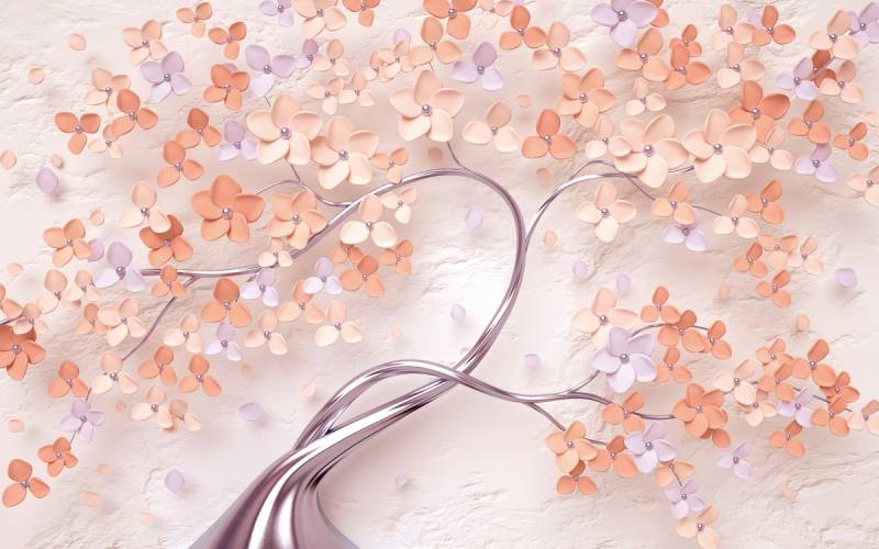 Papermoon Fototapete "Muster mit Blumen" von Papermoon