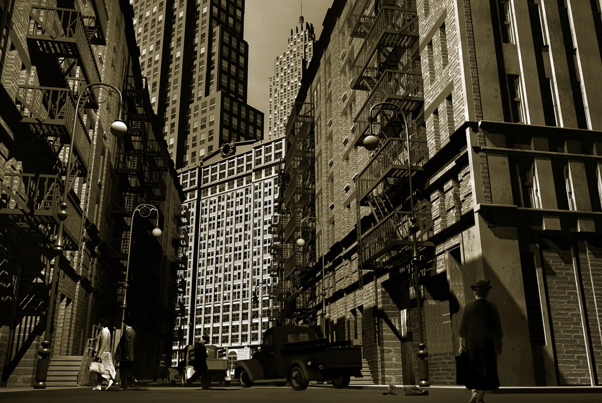 Papermoon Fototapete "New York Schwarz & Weiß" von Papermoon