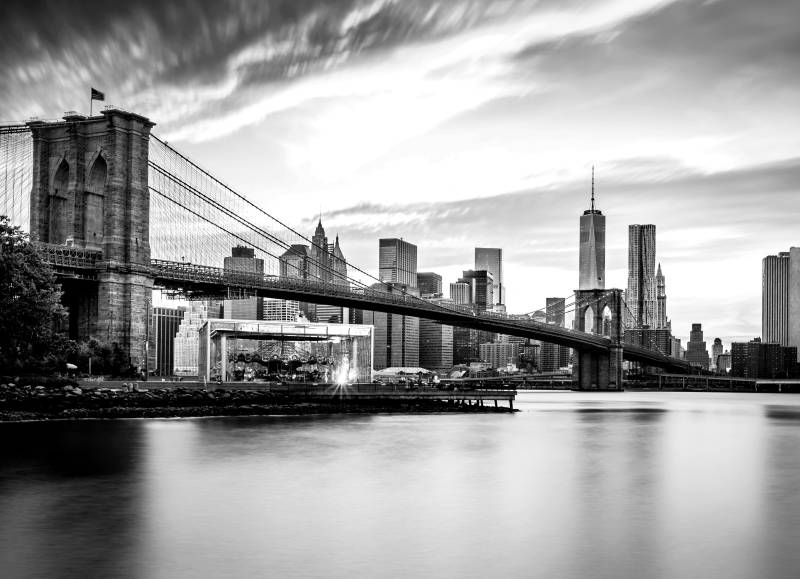 Papermoon Fototapete "New York Schwarz & Weiß" von Papermoon