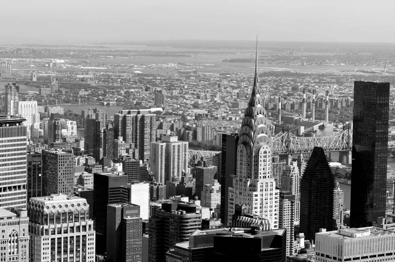 Papermoon Fototapete "New York Schwarz & Weiß" von Papermoon