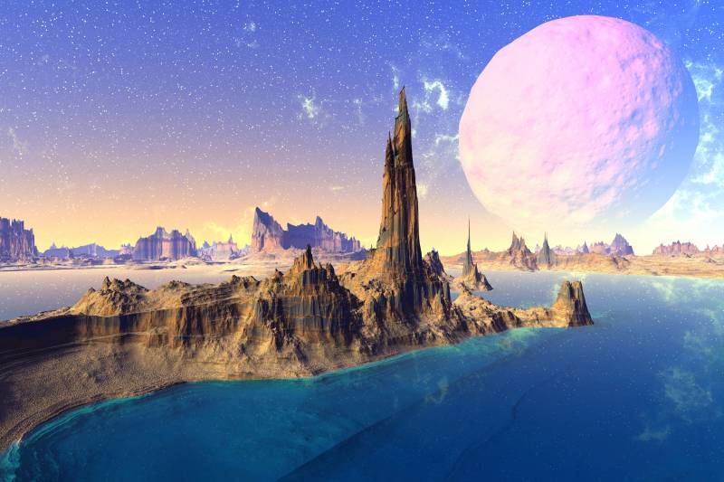 Papermoon Fototapete "PLANETEN-FUTURISTISCH WELTRAUM MOND GALAXIE UNIVERSUM" von Papermoon