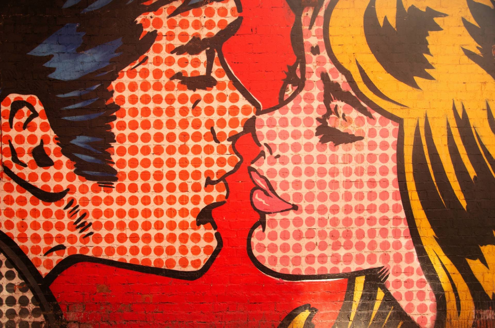 Papermoon Fototapete "POP ART GRAFFITI-MAUER KUNST FANTASIE MUSTER STRUKTUR" von Papermoon