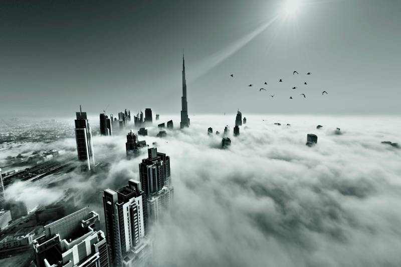 Papermoon Fototapete "Photo-Art NAUFAL, NAUFAL, BURJ KHALIFA, DUBAI" von Papermoon