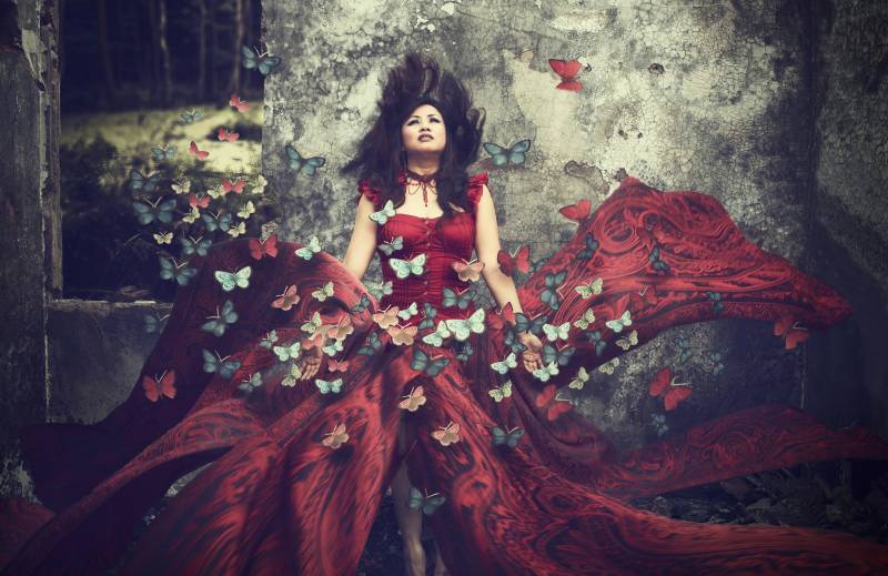 Papermoon Fototapete "Photo-Art SUKARIA NITIHANDAWA, SCHMETTERLING-EFFEKT" von Papermoon