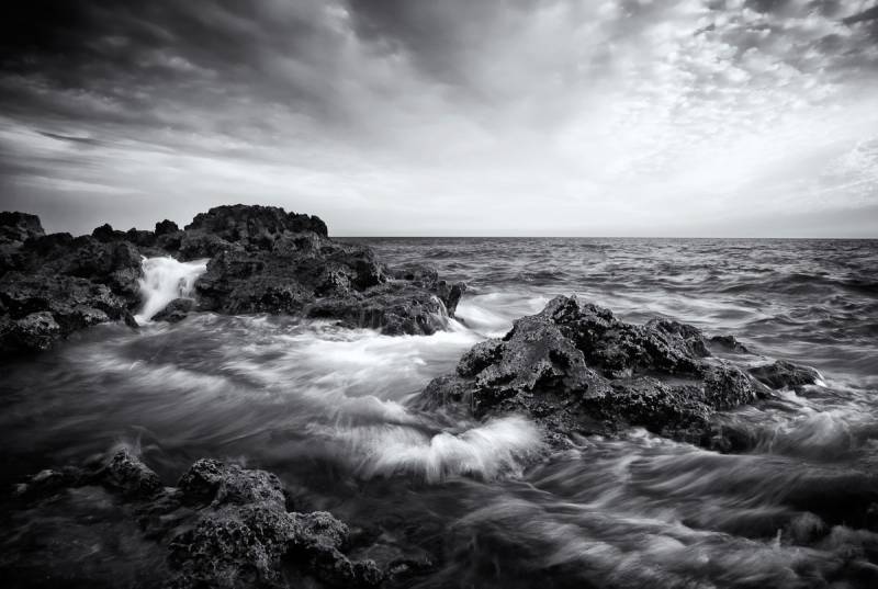 Papermoon Fototapete "Seelandschaft mit Wellen" von Papermoon