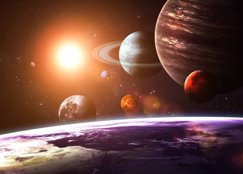 Papermoon Fototapete "Solar System" glatt von Papermoon